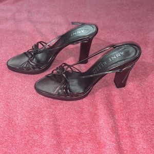 Anne Klein New York Metallic Heels 8.5 NEW Silver